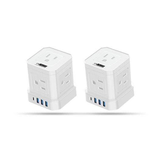 CUBE Surge Protected Power Strip - 2 PACK