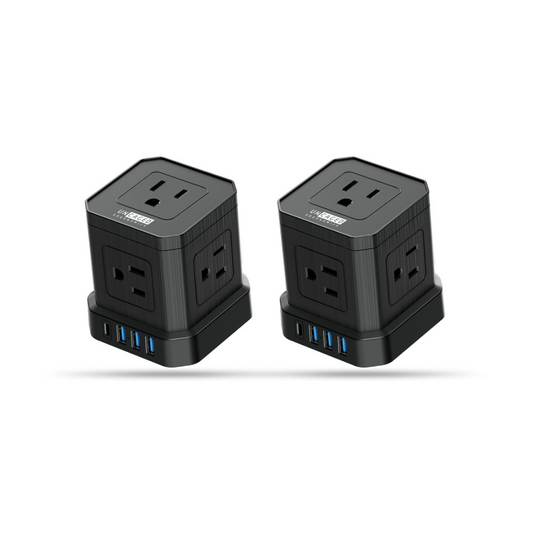 CUBE Surge Protected Power Strip - 2 PACK