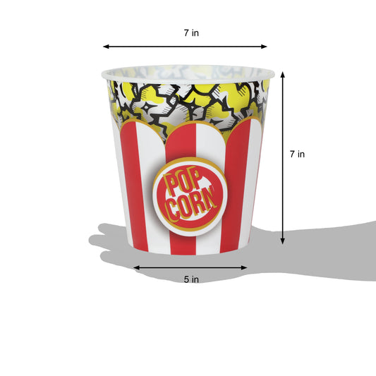 Stainless Steel Whirley Pop + 2lb Big and Yellow Popcorn + 2 Large Reusable Popcorn Tubs