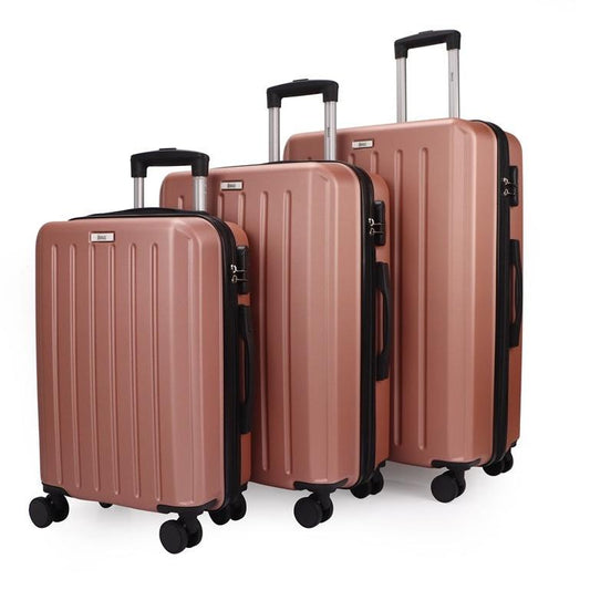Noble ABS Hard shell Lightweight 360 Dual Spinning Wheels Combo Lock 28" 24", 20" 3 Piece Luggage Set