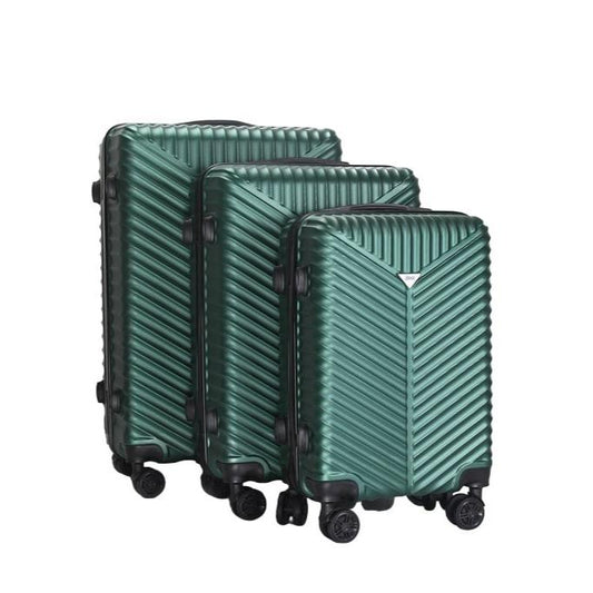 Lan ABS Hard shell Lightweight 360 Dual Spinning Wheels Combo Lock 28" 24", 20" 3 Piece Luggage Set