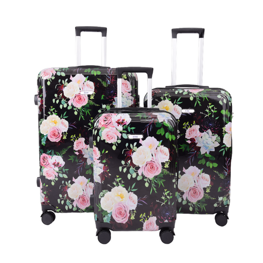 Gemma ABS Hard shell Lightweight 360 Dual Spinning Wheels Combo Lock 28", 24", 20" 3 Piece Luggage Set - GARDEN