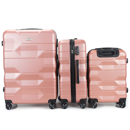 Maggie ABS Hard shell Lightweight 360 Dual Spinning Wheels Combo Lock 28" 24", 20" 3 Piece Luggage Set