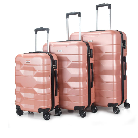 Maggie ABS Hard shell Lightweight 360 Dual Spinning Wheels Combo Lock 28" 24", 20" 3 Piece Luggage Set