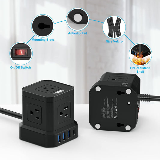 CUBE Surge Protected Power Strip