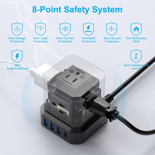 CUBE Surge Protected Power Strip