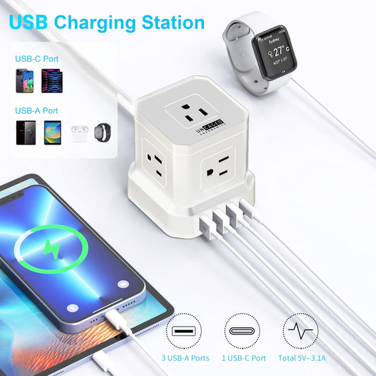 CUBE Surge Protected Power Strip