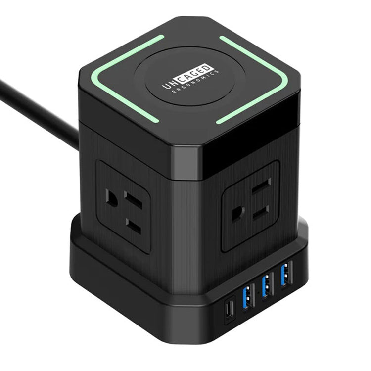 Wireless Charger Cube Power Strip with USB Ports